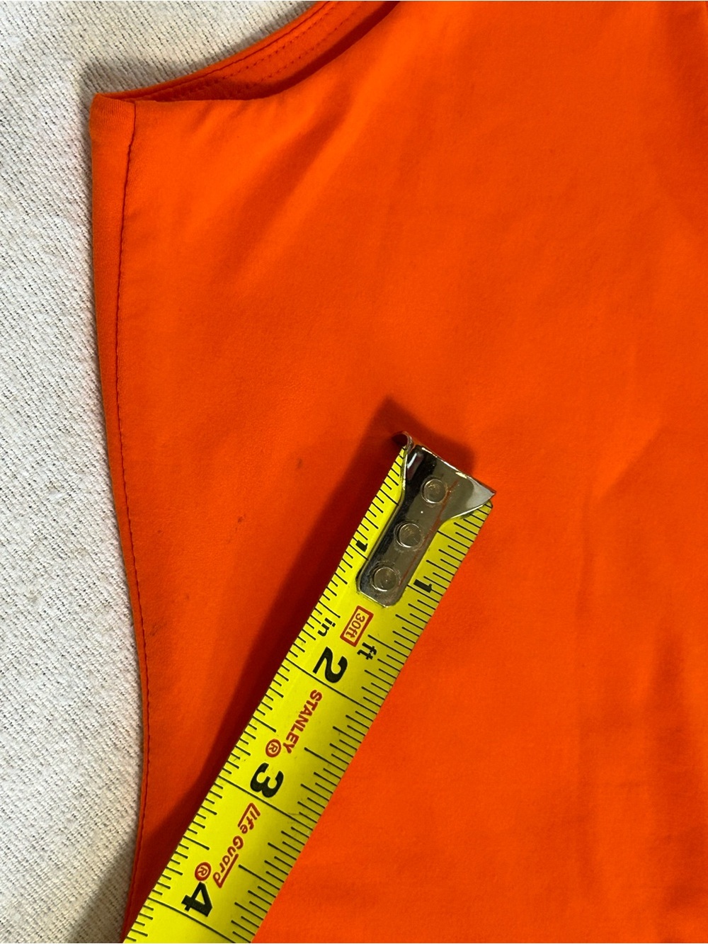 Leith Vibrant Orange Double Scoop Fitted Tank Size M NWOT Athleisure Layering - Picture 10 of 10